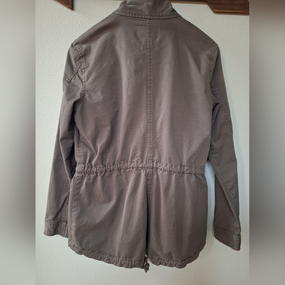 Hinge Womens Brown Utility Jacket. Zip Snap Closure Pockets Size S - Picture 9 of 9
